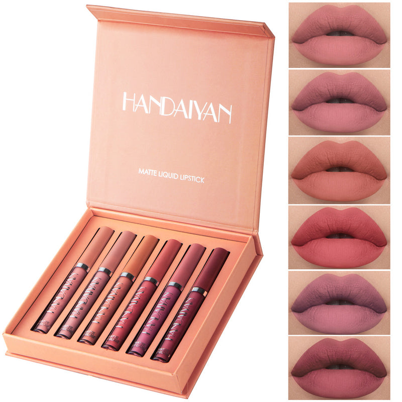 Non-sticky matte liquid lipstick set gift box